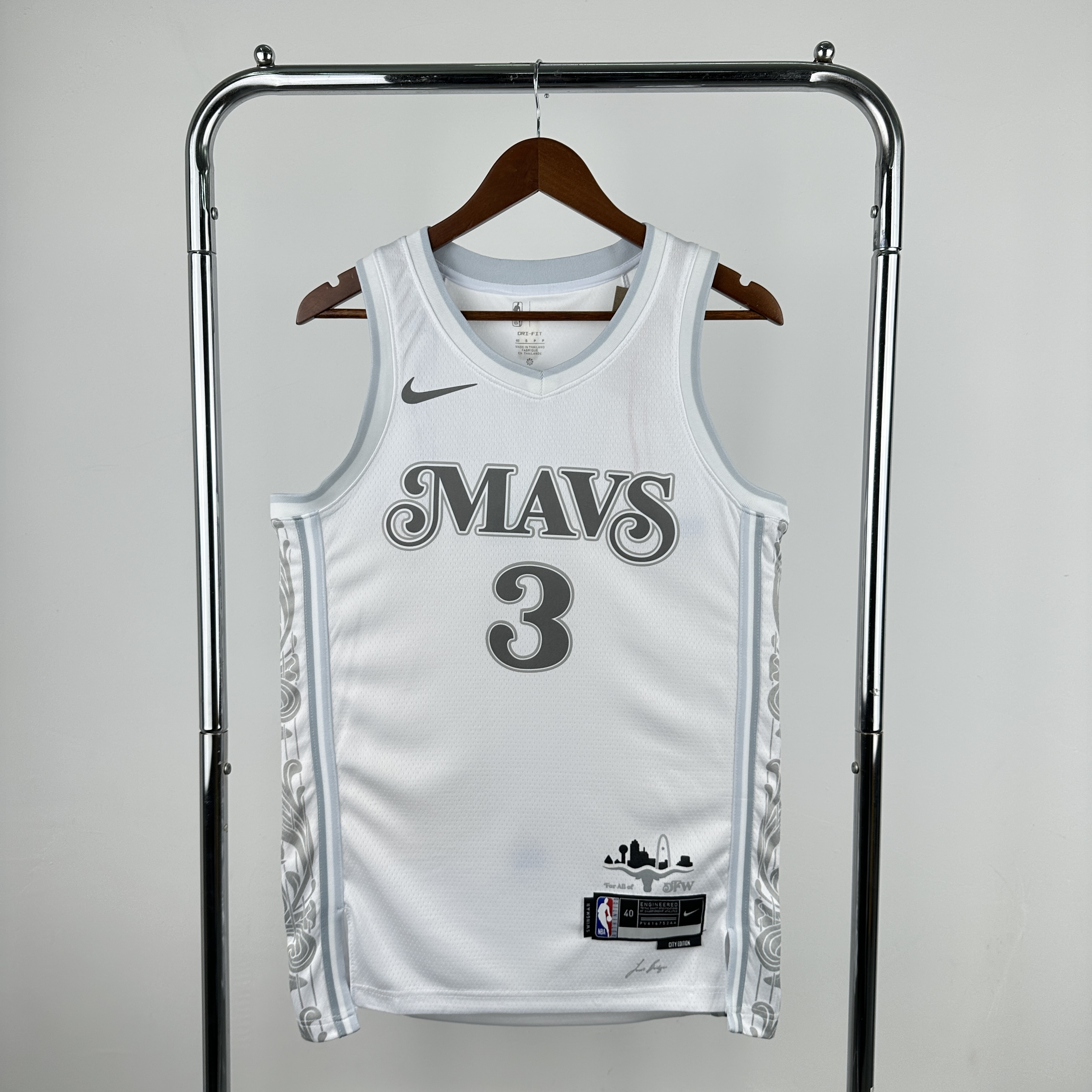Men Dallas Mavericks #3 Davis White City Edition Season Nike 2025 NBA Jersey->dallas mavericks->NBA Jersey